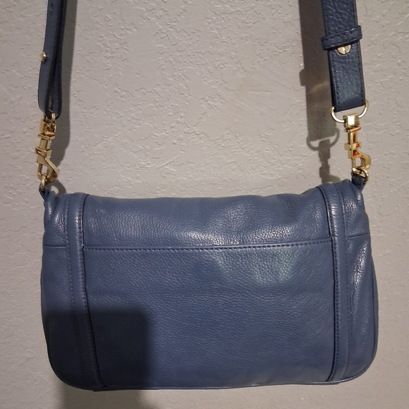 Tory Burch Navy Leather Amanda Foldover Cross body bag. - Picture 16 of 16